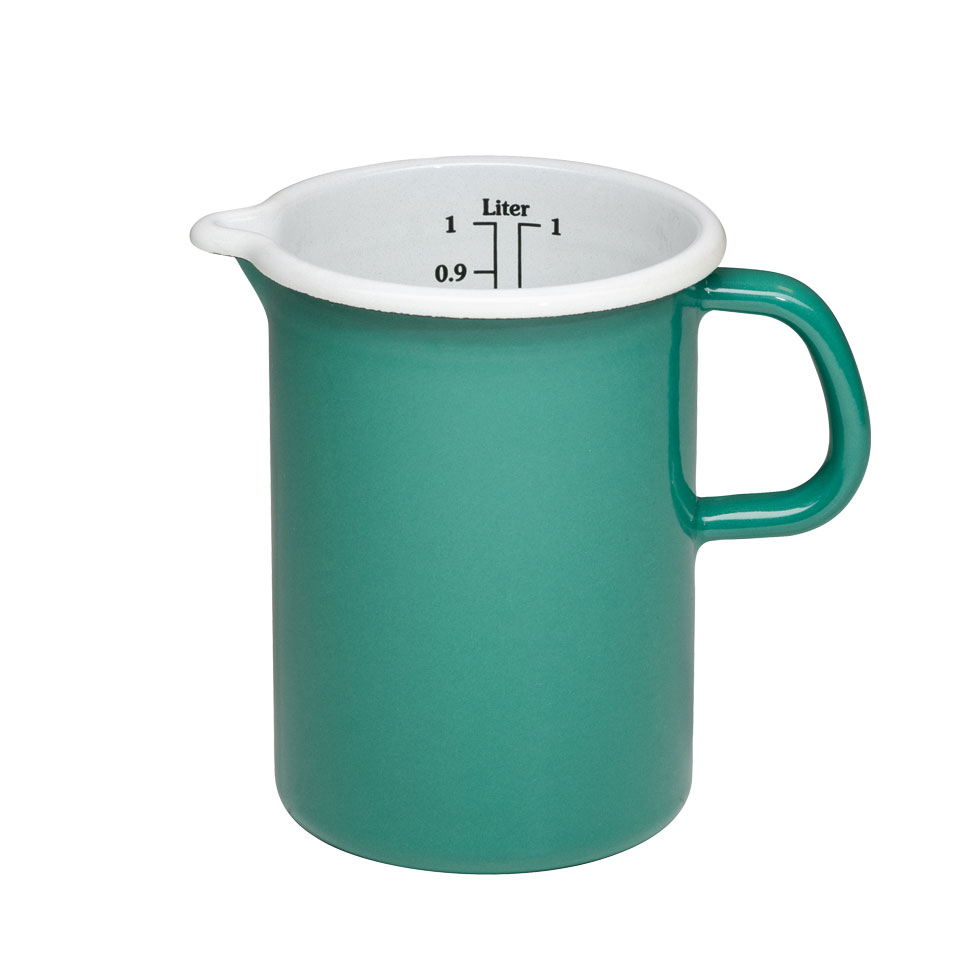 Riess-kelomat - Riess Küchenmaß 1 Liter Emaille Nature Green