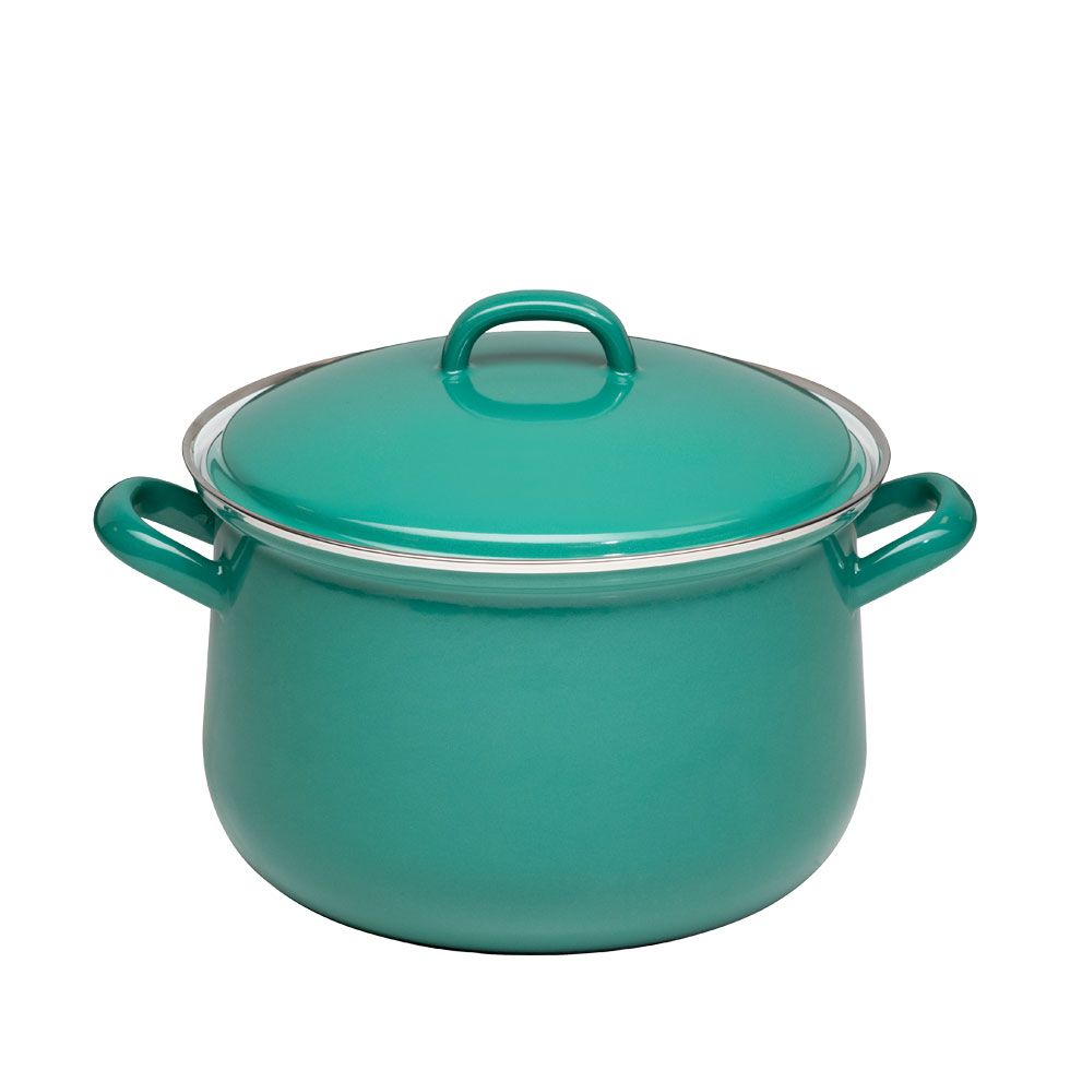 Riess-kelomat - Riess Fleischtopf mit Deckel Ø20 cm dark Classic nature green Induktion