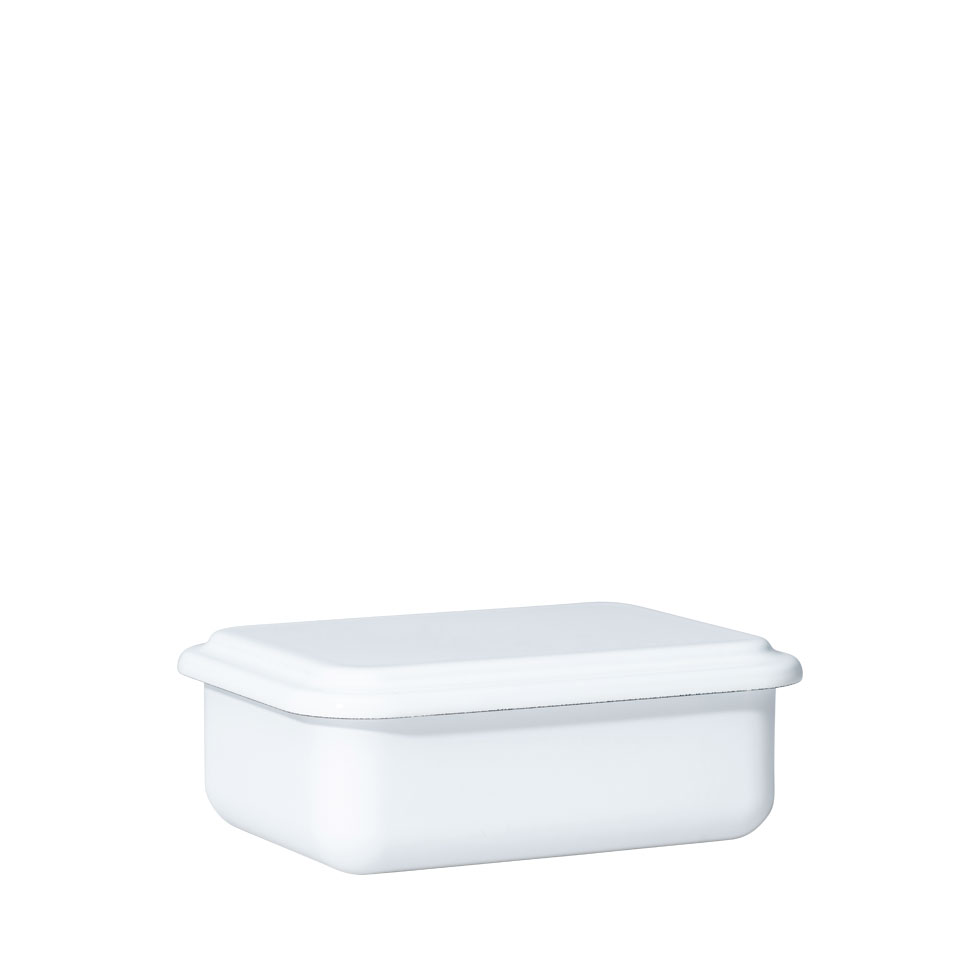 Riess Serve + Store Vorratsbehälter small / niedrig Weiß - Emaille