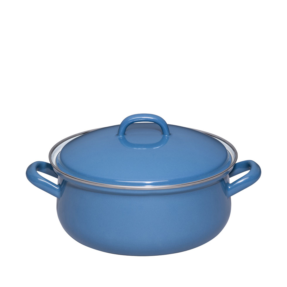 Riess Classic Nature Blue Kasserolle 20 cm / 2,0 L - Emaille
