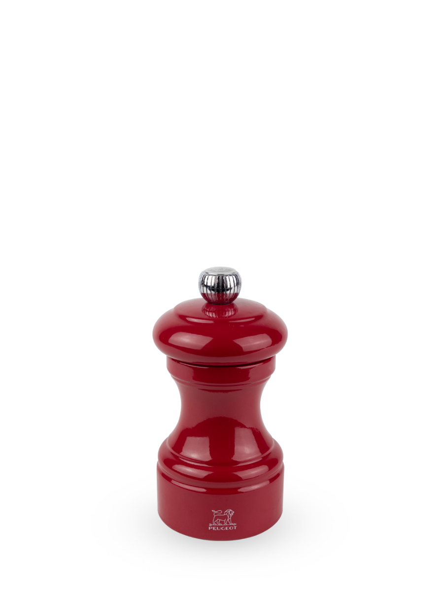 Peugeot Bistrorama Salzmühle 10 cm Buchenholz passion red lackiert - Stahlmahlwerk
