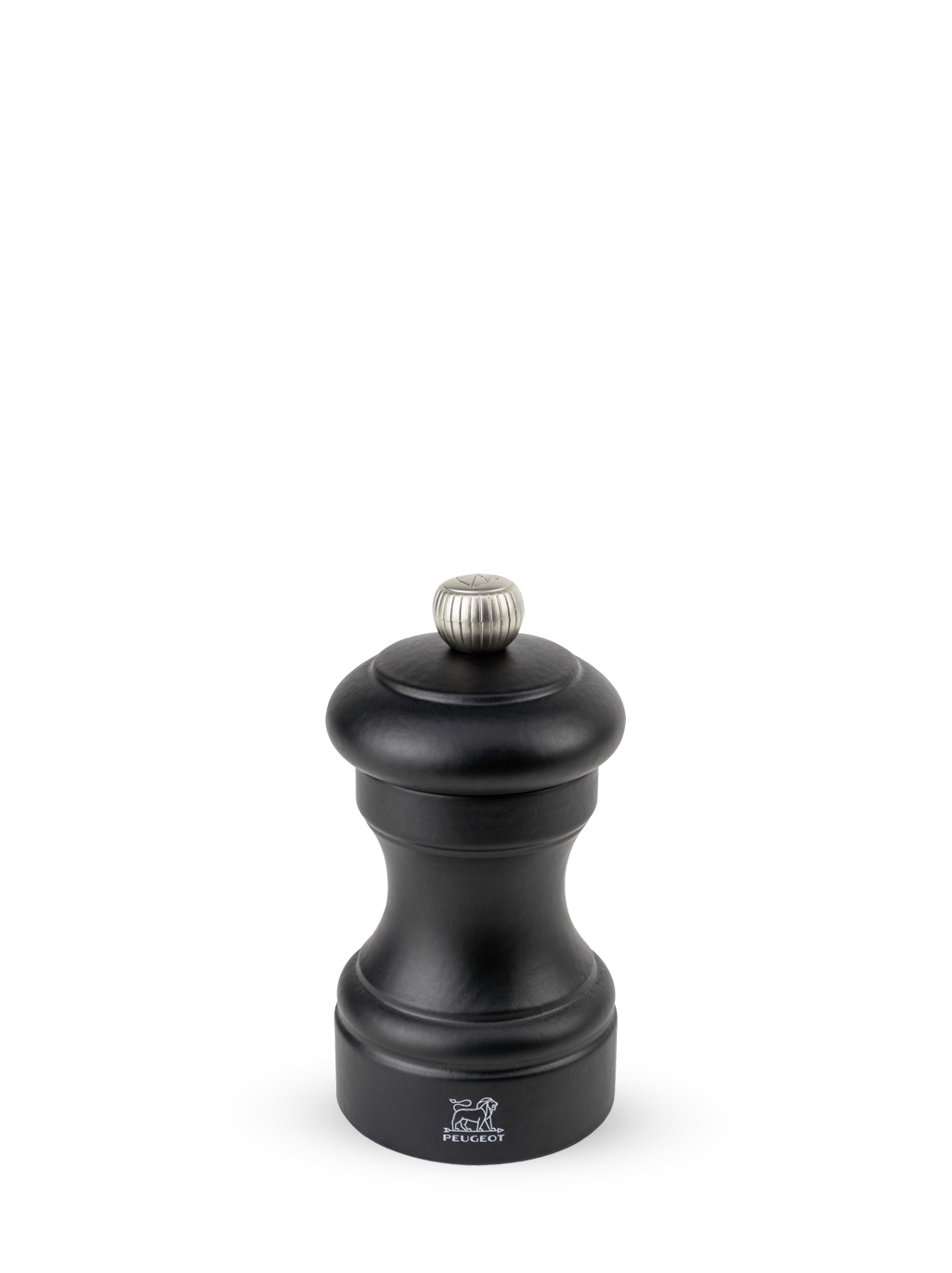 Peugeot Bistro Pfeffermühle 10 cm Buchenholz schwarz matt - Stahlmahlwerk