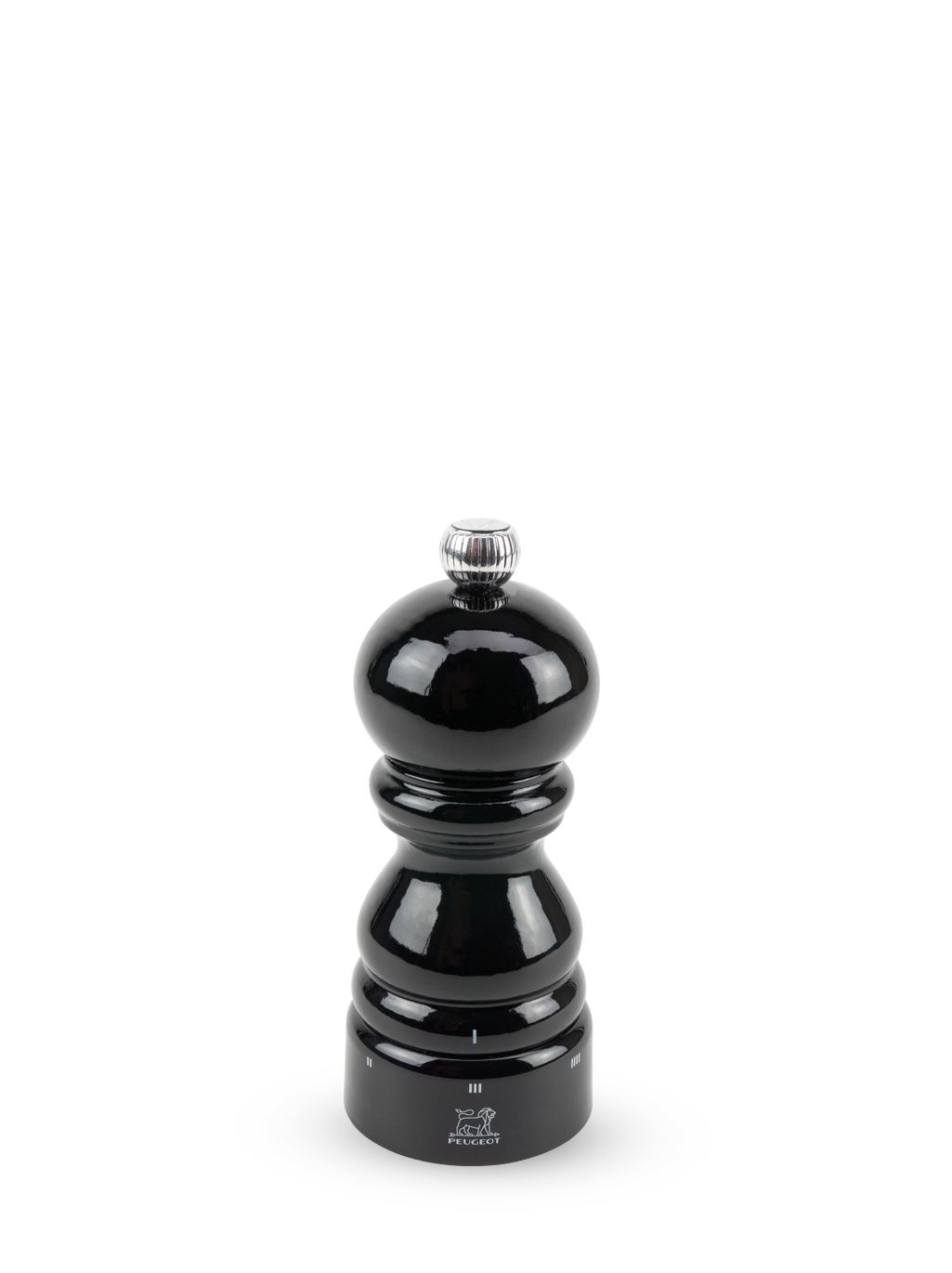 Peugeot Paris U'Select Pfeffermühle 12 cm Buchenholz schwarz lackiert - Stahlmahlwerk