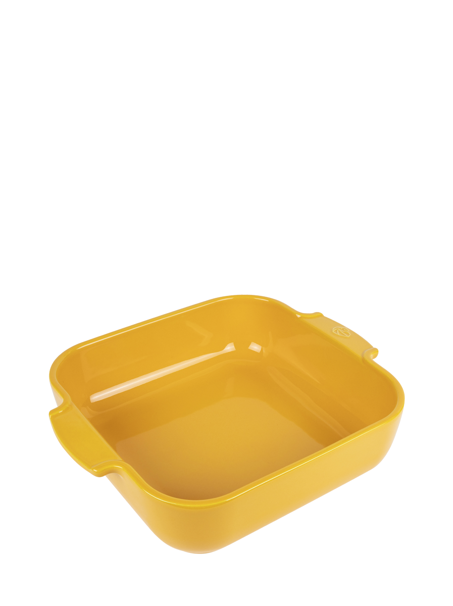 Peugeot Appolia Auflaufform quadratisch 28 cm safrangelb - Keramik