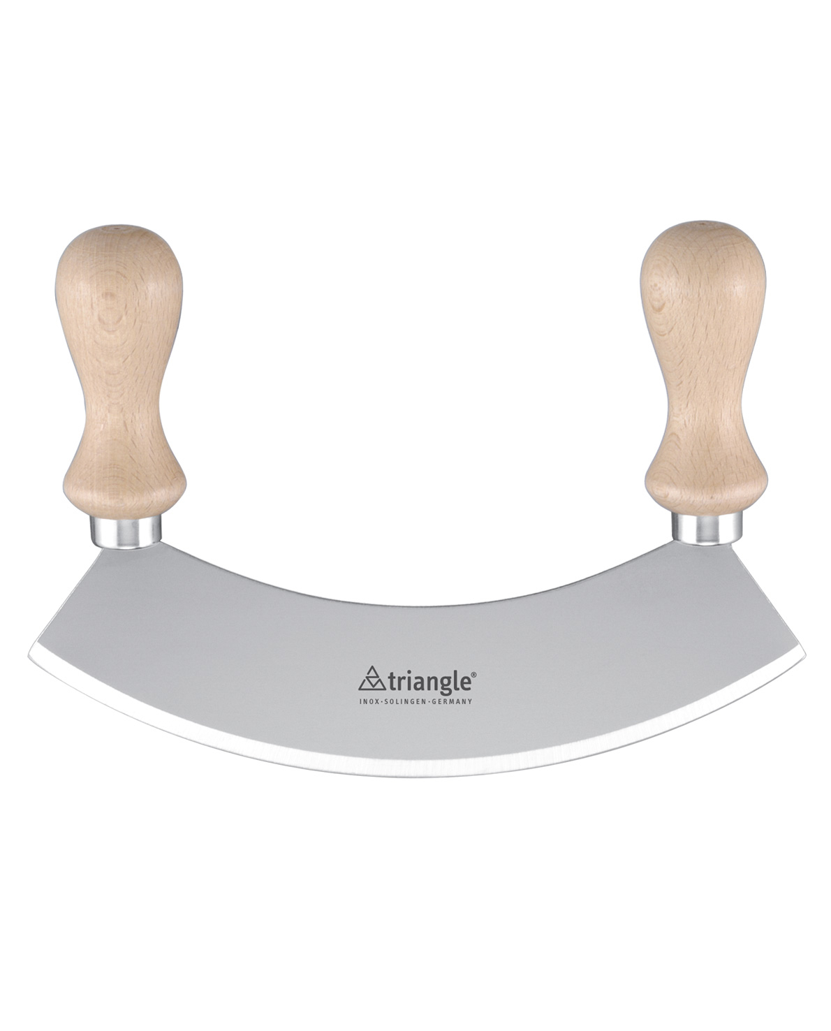 triangle Wiegemesser 23 cm einschneidig - Edelstahl - Griffe Holz