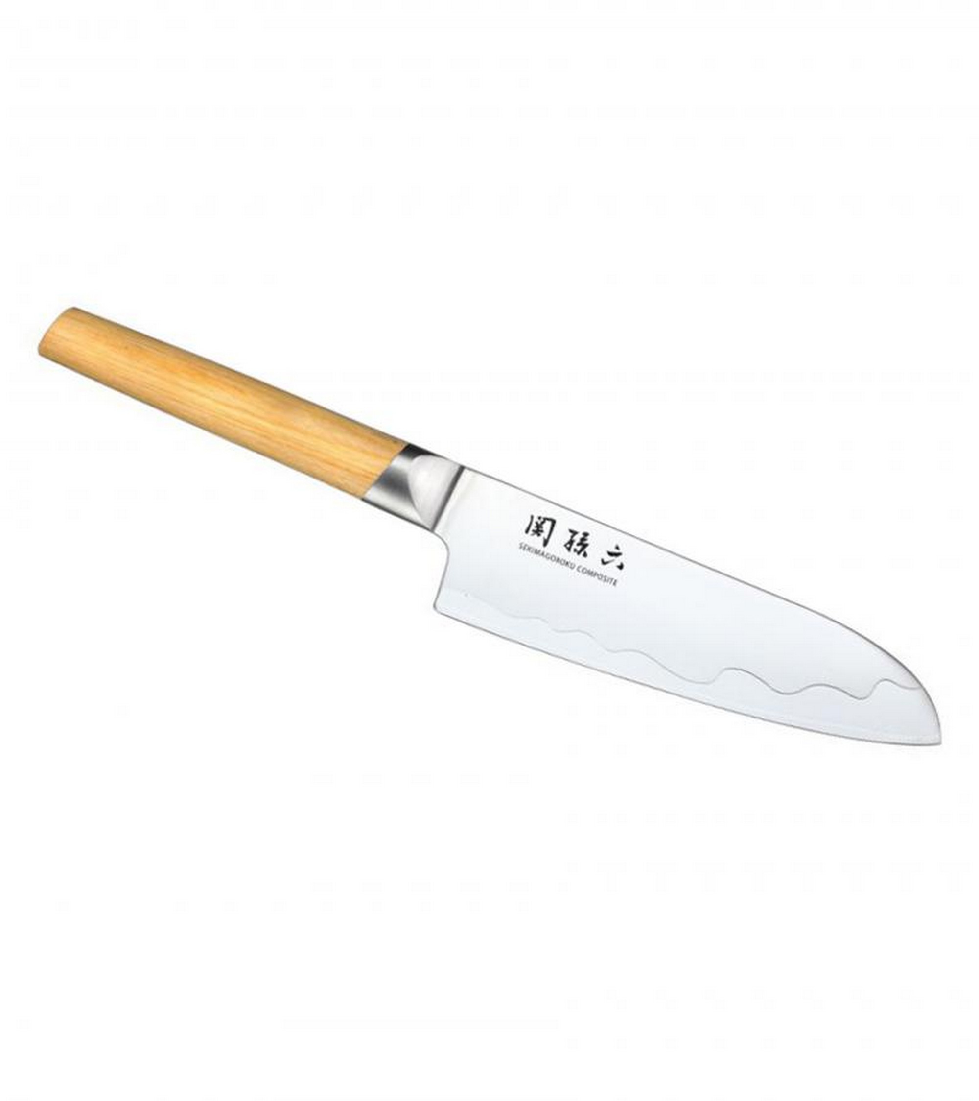 KAI Seki Magoroku Composite Santokumesser 16,5 cm - VG-10 Stahl - Griff Pakkaholz