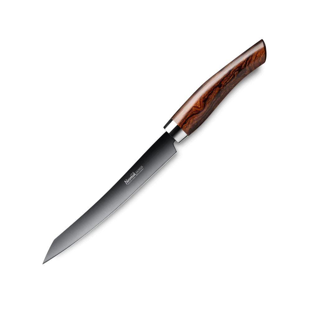 Nesmuk Janus Slicer 16 cm - Niobstahl mit DLC-Beschichtung - Griff Wüsteneisenholz