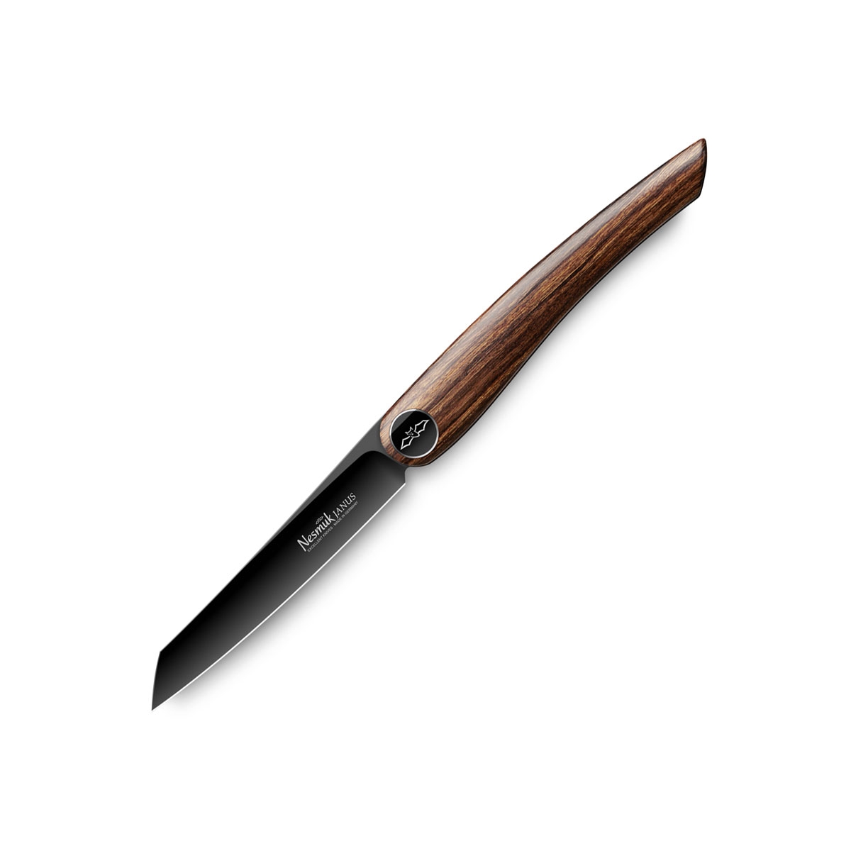 Nesmuk Janus Folder 8,9 cm / Niob-Hochleistungsstahl mit DLC-Beschichtung und Griff aus Wüsteneisenholz