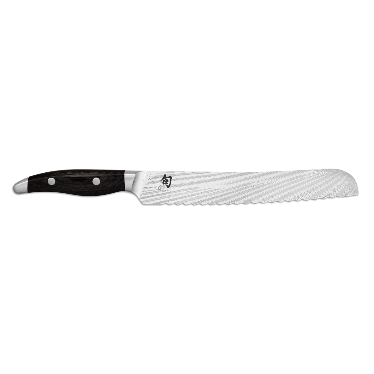 KAI Shun Nagare Black Brotmesser 23 cm - Damaststahl - Griff Pakkaholz schwarz