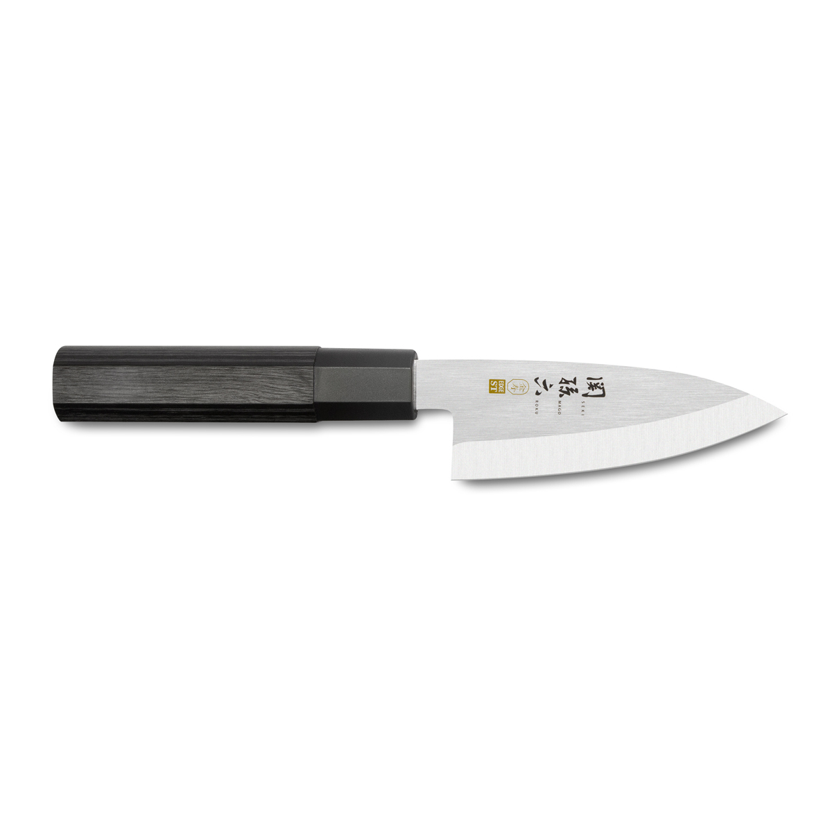 KAI Seki Magoroku Kinju Deba 10,5 cm - High-Carbon Edelstahl - Griff Pakkaholz