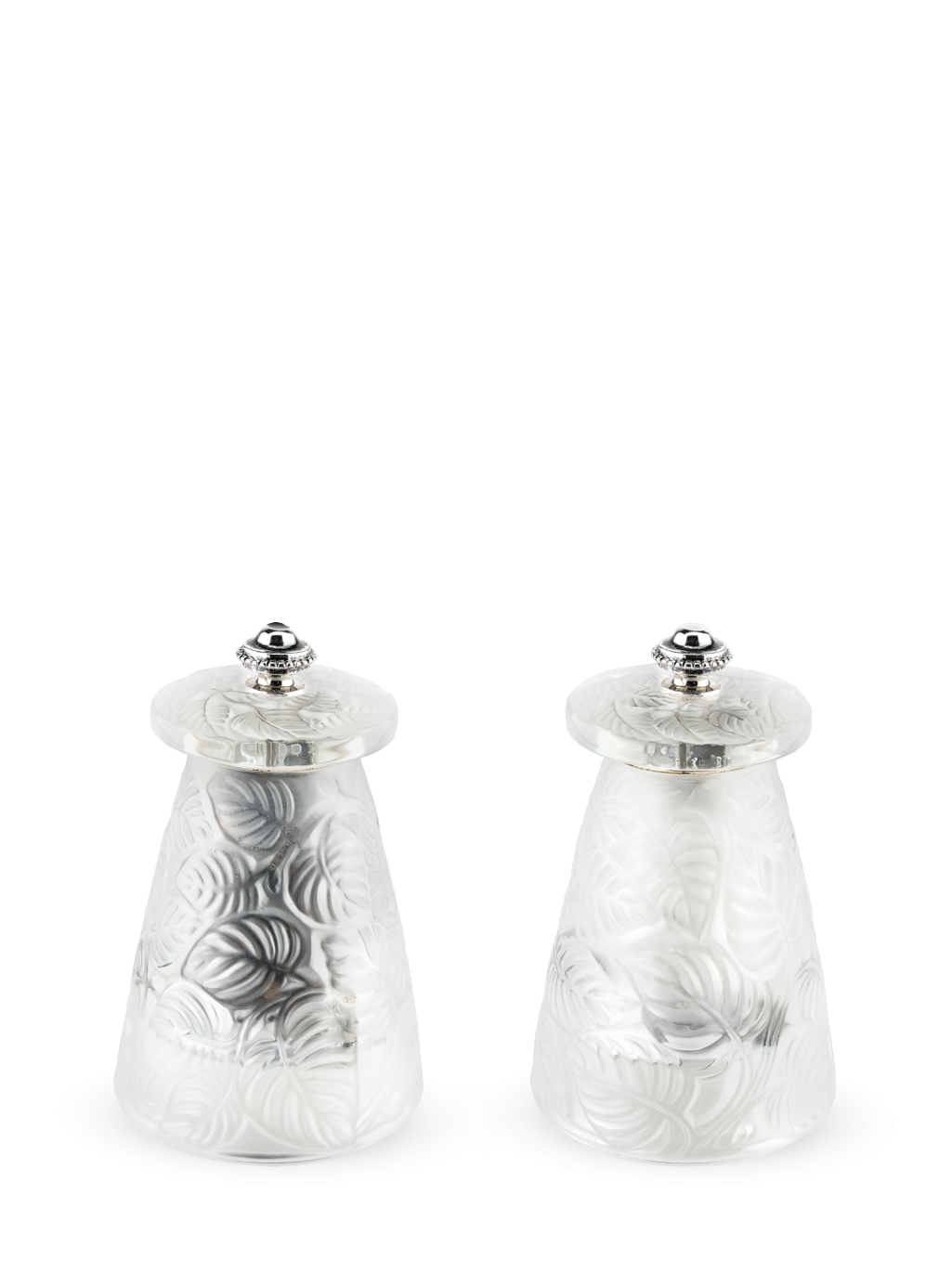 Peugeot Lalique Duo Pfeffer- + Salzmühle 9 cm Kristall - Zirlion-Mahlwerk
