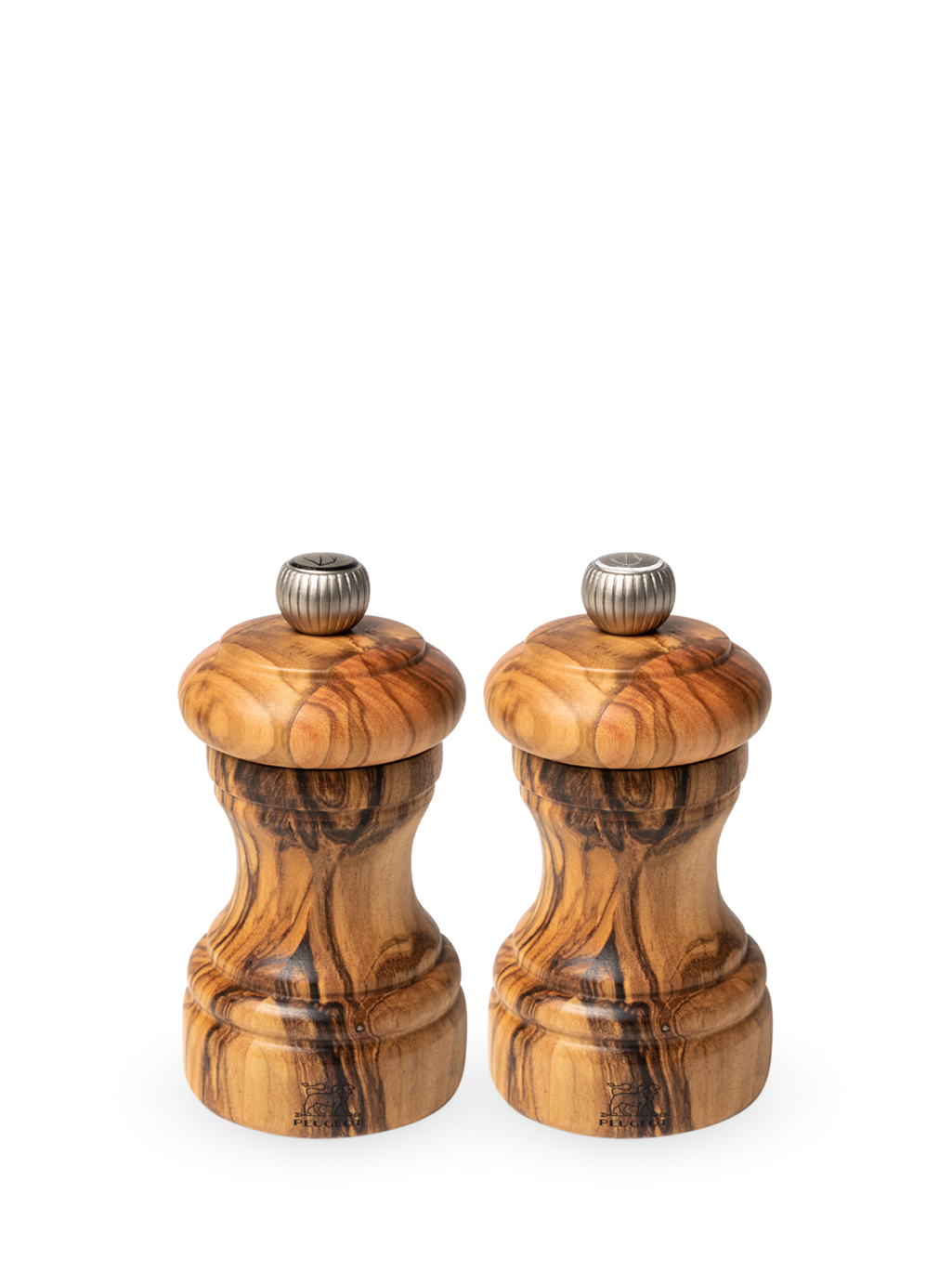 Peugeot Bistro Duo Pfeffer- + Salzmühle 10 cm Olivenholz - Zirlion-Mahlwerk