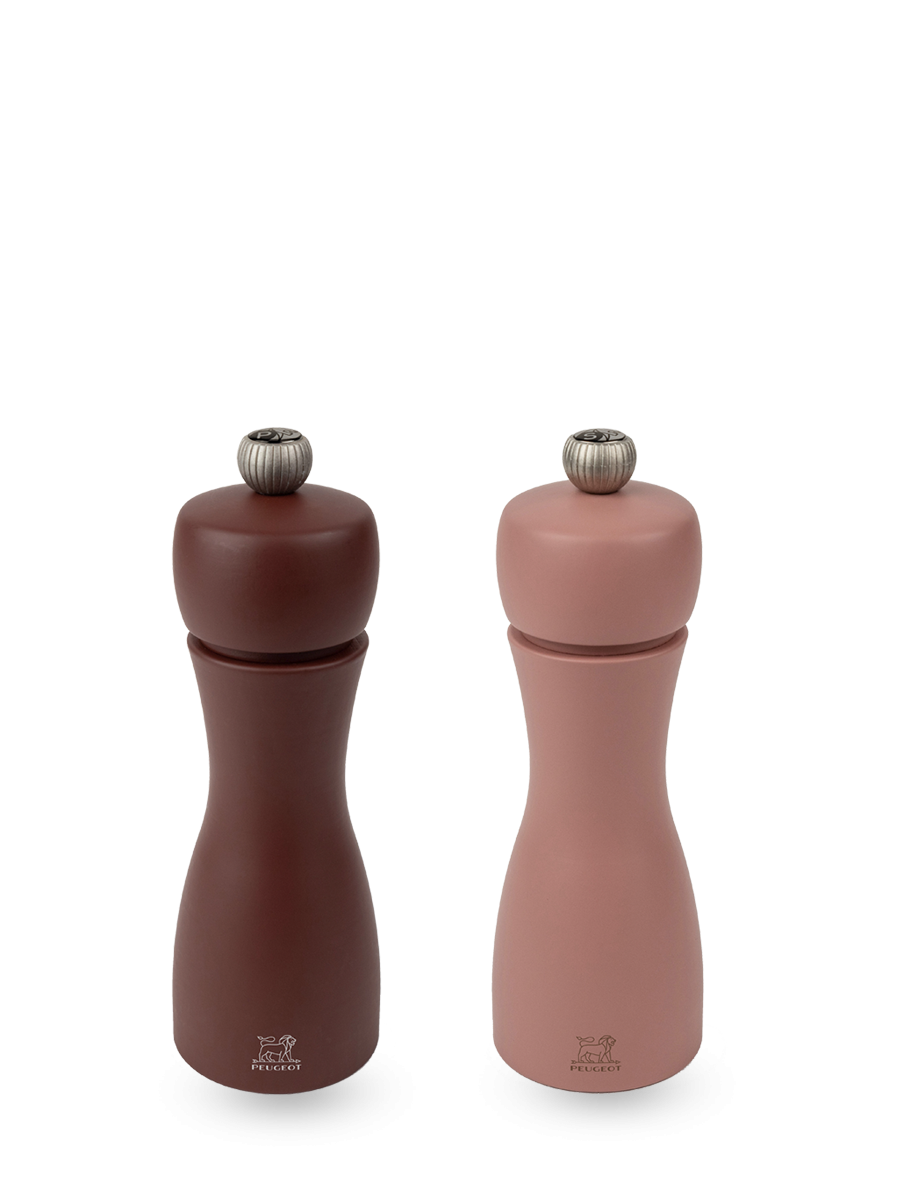 Peugeot Tahiti Duo Pfeffer- + Salzmühle Erde 15 cm Buchenholz - Zirlion-Mahlwerk
