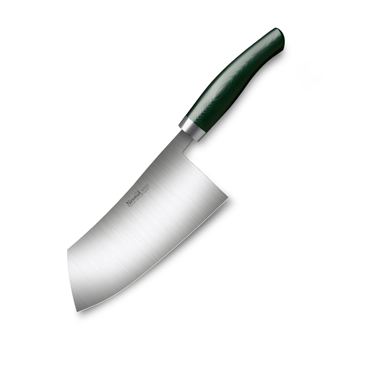 Nesmuk Soul Chinesisches Kochmesser 18 cm / Niob-Hochleistungsstahl mit Griff aus Micarta Green