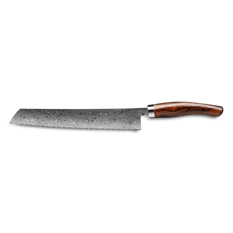 Nesmuk Exklusiv C 90 Damast Brotmesser 27 cm - Griff Wüsteneisenholz