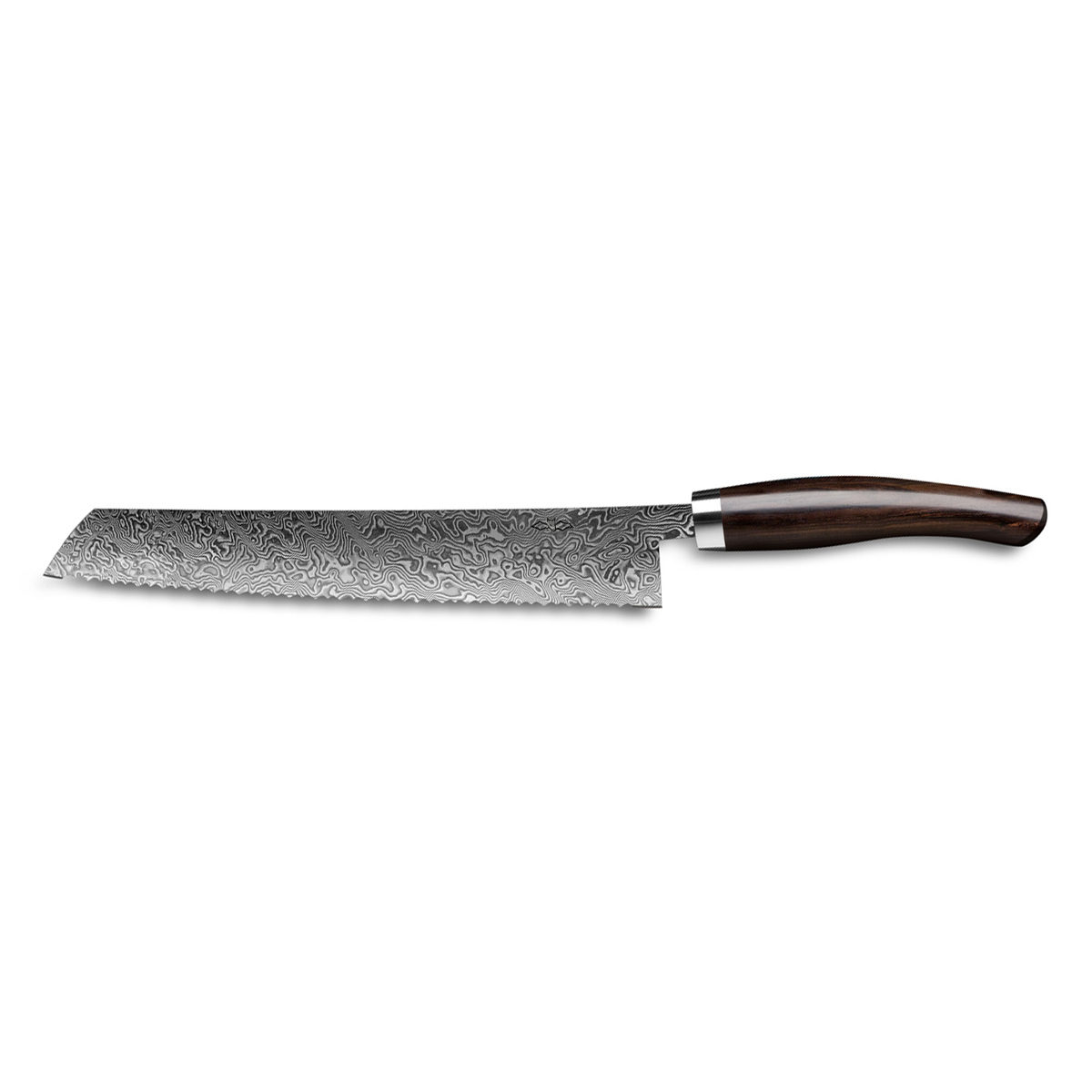 Nesmuk Exklusiv C 90 Damast Brotmesser 27 cm - Griff Grenadillholz