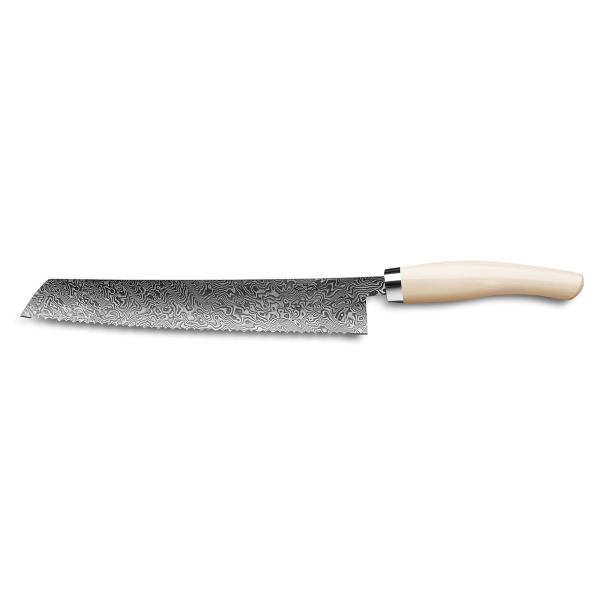 Nesmuk Exklusiv C 90 Damast Brotmesser 27 cm - Griff Juma Ivory