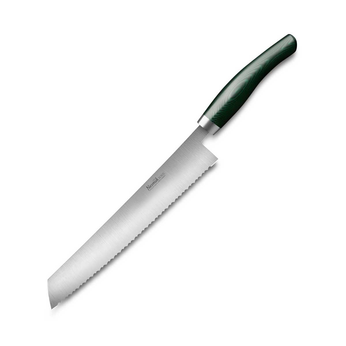Nesmuk Soul Brotmesser 27 cm - Niobstahl - Griff Micarta grün