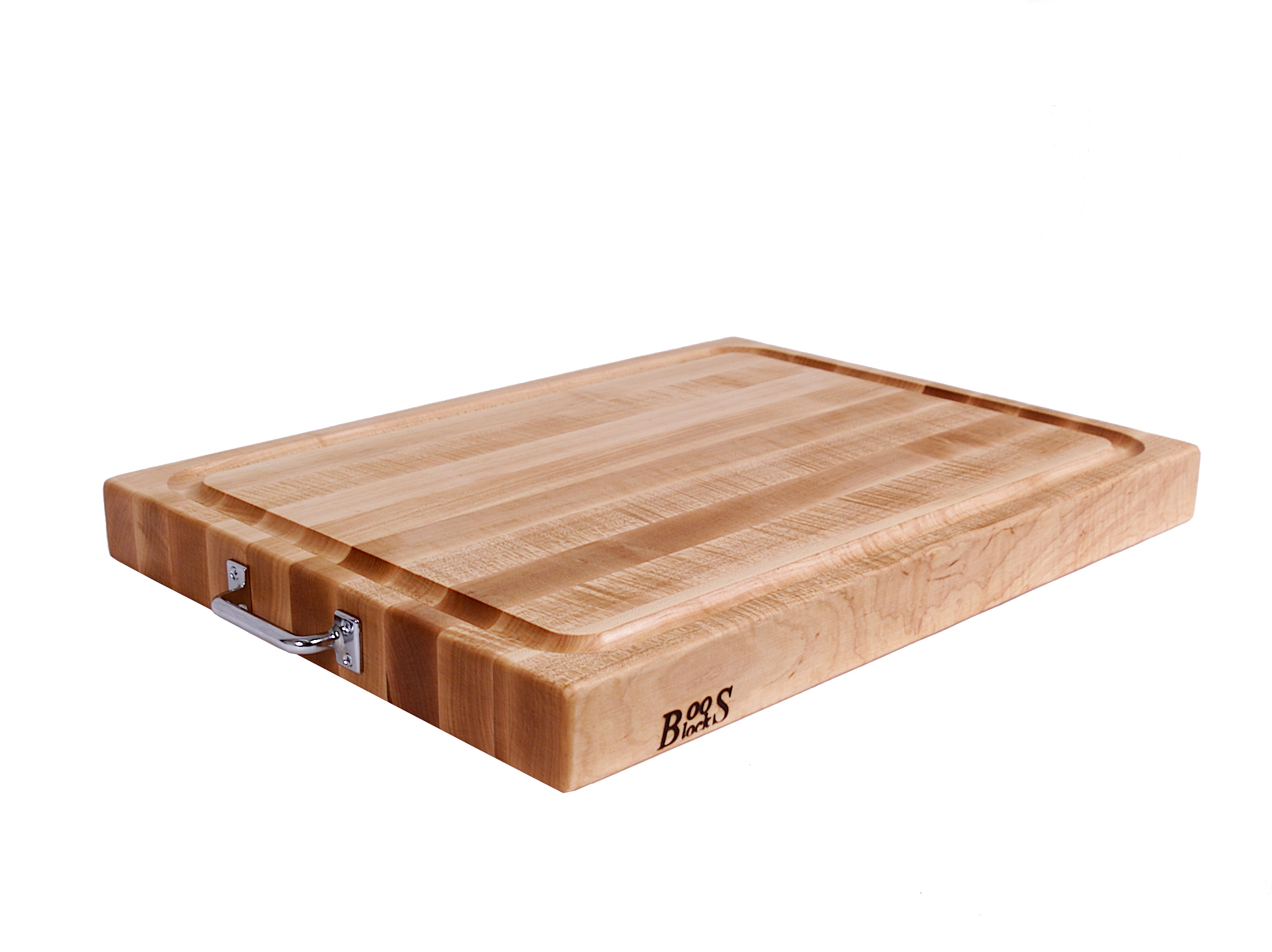 Boos Blocks Prep2Serve Schneidebrett 61x46x6 cm mit Saftrille - Ahornholz mit Edelstahlgriffen