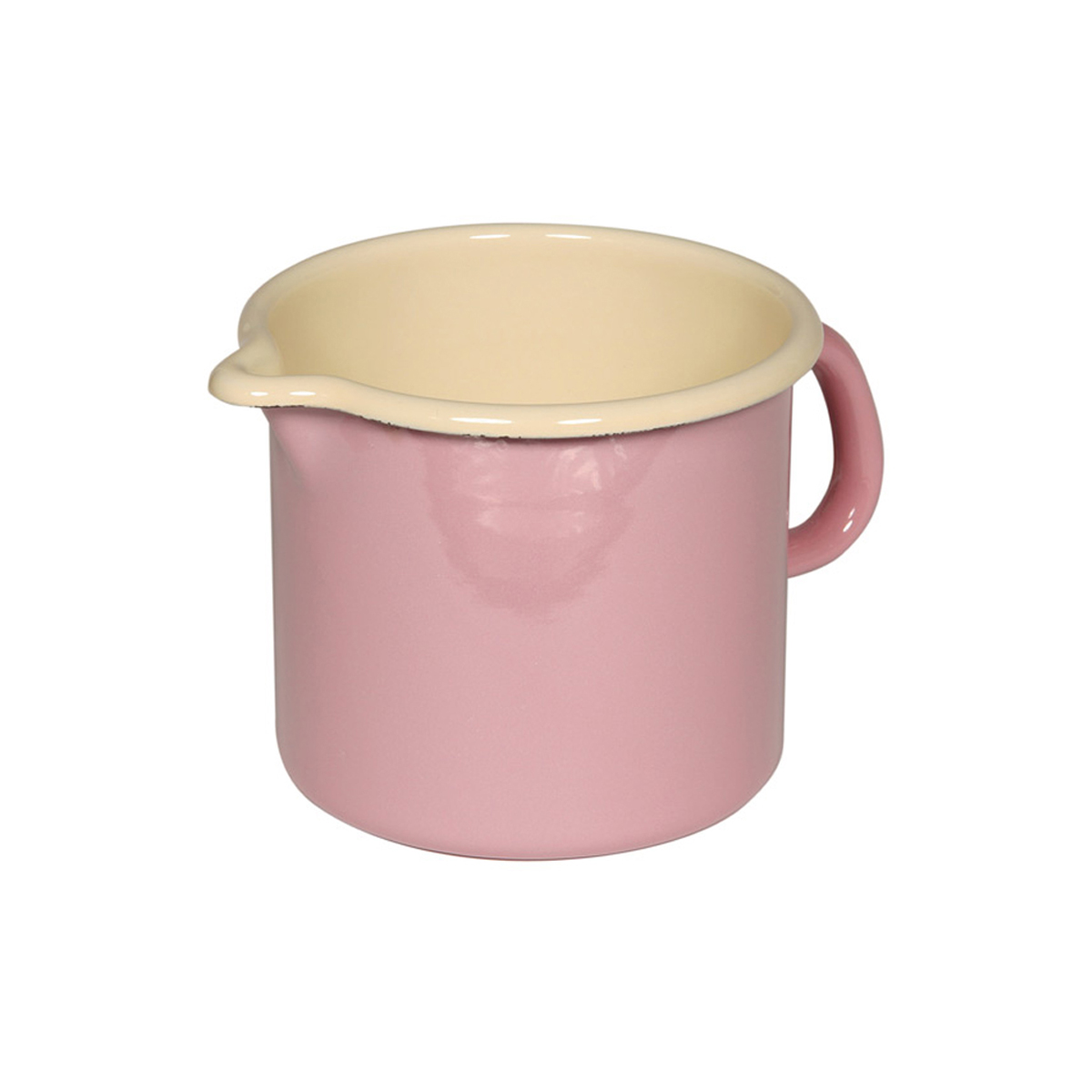 Riess Classic Bunt Pastell Schnabeltopf 12 cm / 1,0 L rosa - Emaille