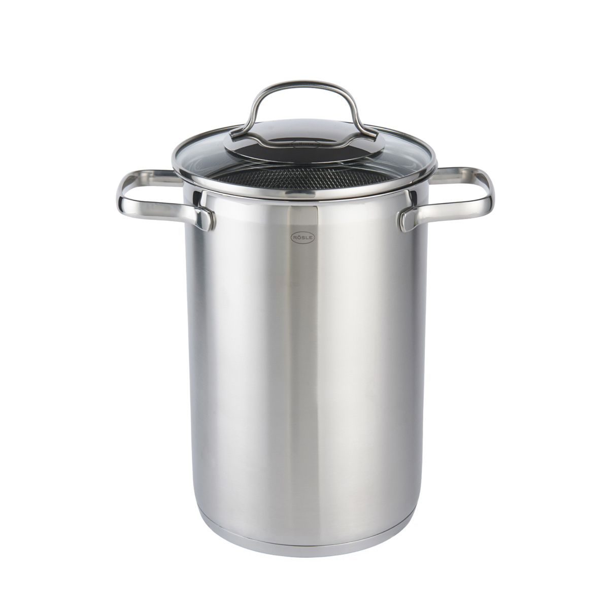 Spargeltopf RÖSLE ELEGANCE silber (silberfarben) B245cm H305cm L175cm Ø16cm Töpfe Pastatopf spülmaschinen- und induktionsgeeignet Ø 16 cm 45 Liter