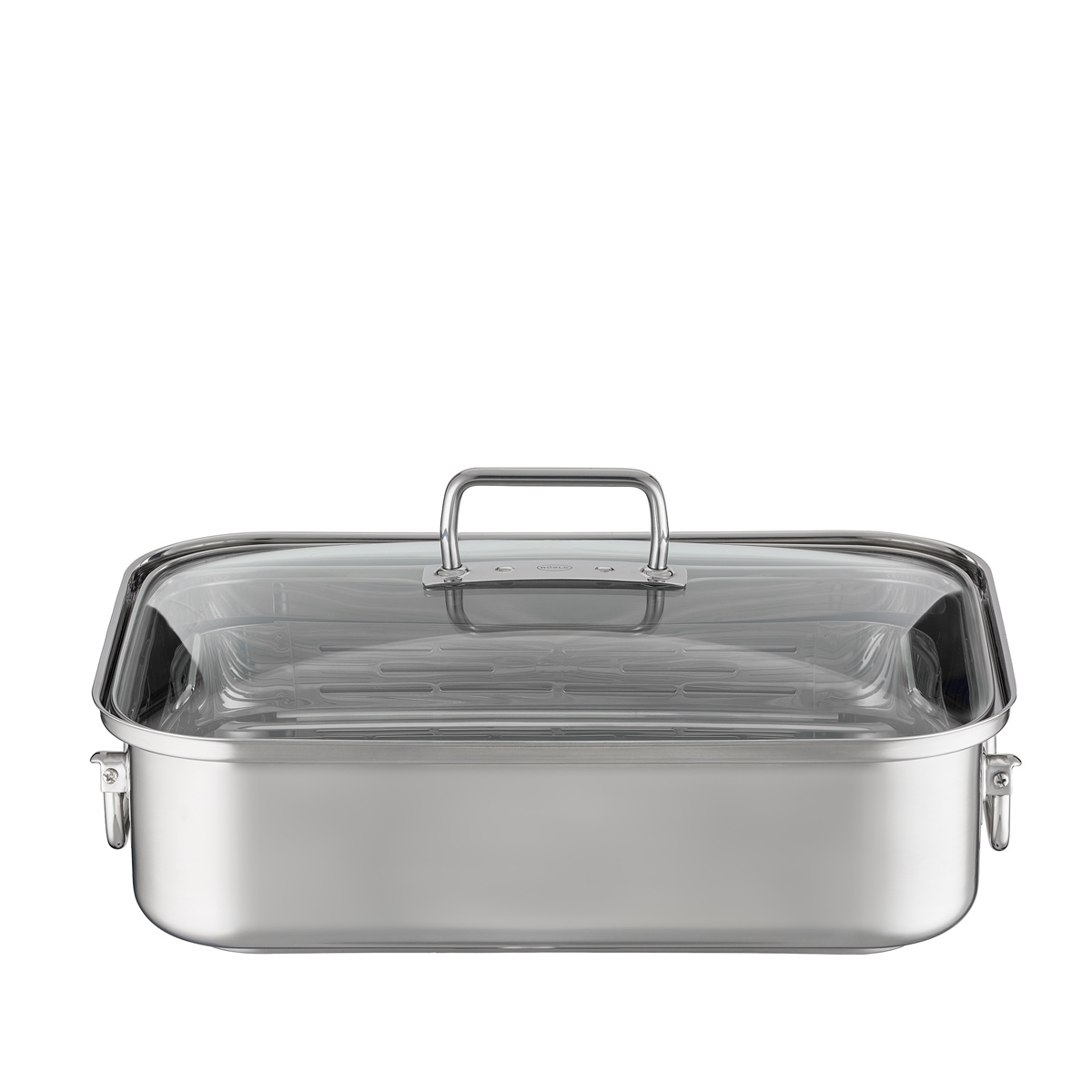 Bräter RÖSLE EXPERTISO Töpfe Gr 65 l + + Höhe 176 cm silberfarben Bräter mit Glasdeckel spülmaschinen- und induktionsgeeignet Füllmenge 65 l