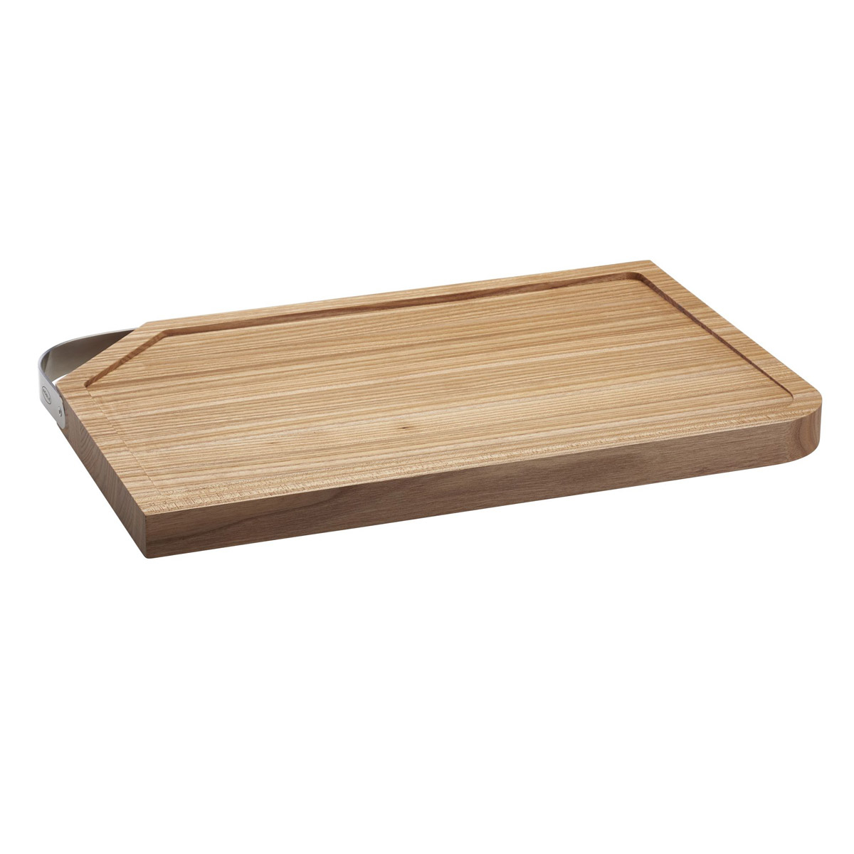 Schneidebrett RÖSLE braun (holzfarben) Schneidebretter B H L 32cm x 35cm x 48cm Holz mit Edelstahlgriff für die Küche oder als Servierbrett aus Ulmenholz B32cm H35cm L48cm