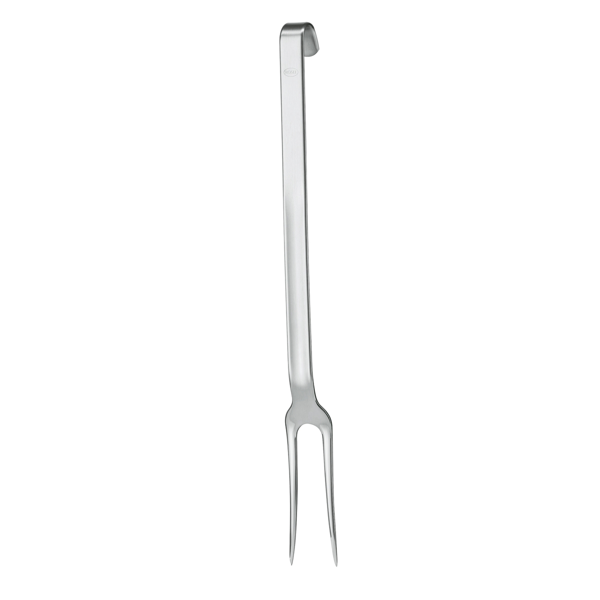 Fleischgabel RÖSLE silber (edelstahlfarben) B32cm Edelstahl 18 10 Fleischgabeln Tranchiergabel für Fleisch Hakengriff spülmaschinengeeignet