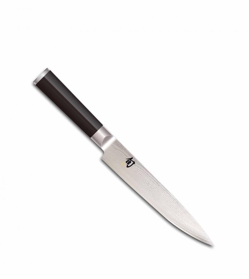 KAI Shun Classic Fleischmesser 18 cm / Damaststahl mit Griff aus dunklem Pakkaholz