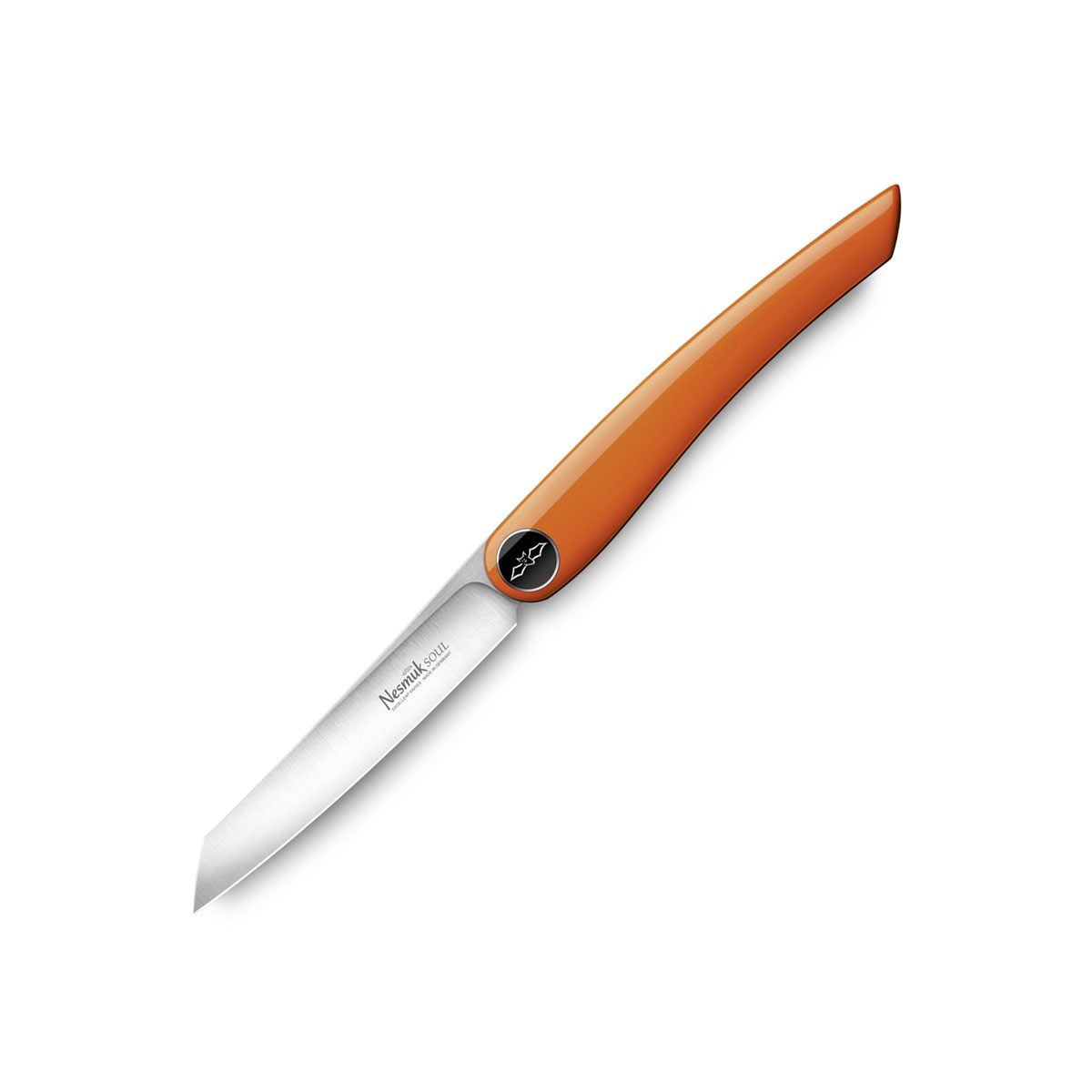 Nesmuk Soul Folder 8,9 cm / Niob-Hochleistungsstahl mit Griff aus orangenem Klavierlack