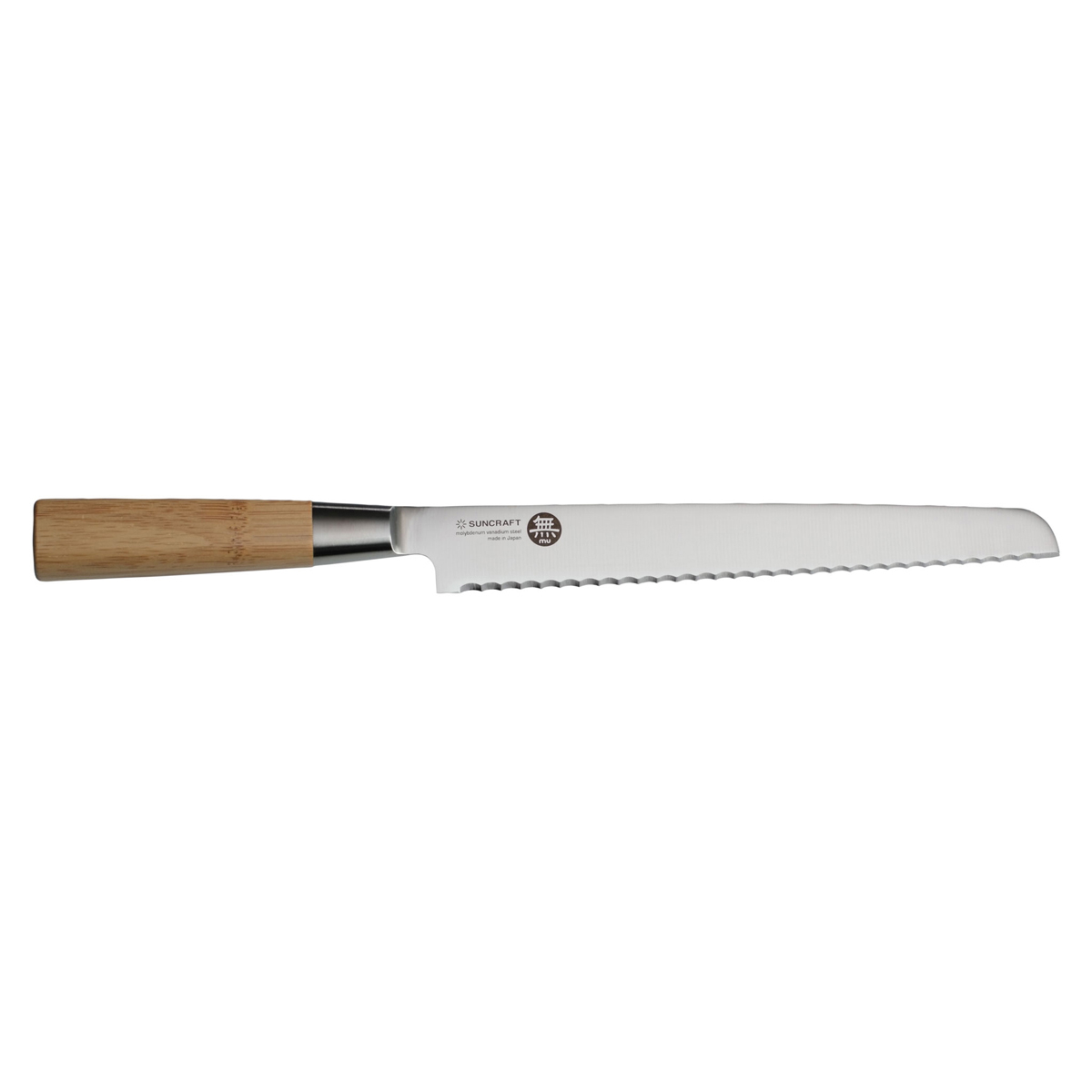 Suncraft MU Brotmesser 22 cm - Japan-Stahl - Griff Pakkaholz