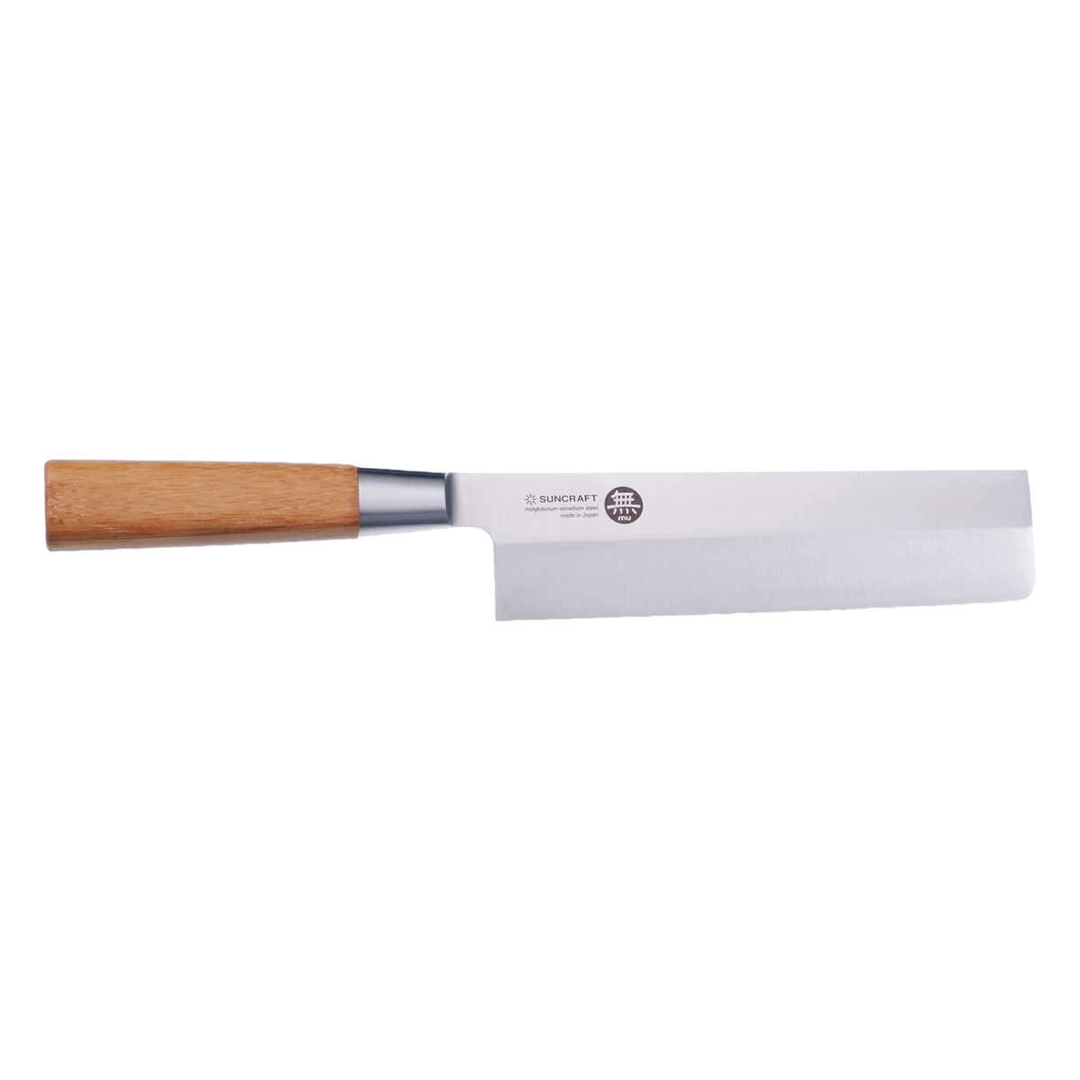 Suncraft MU Usuba 16,7 cm einseitig geschliffen - Japan-Stahl - Griff Pakkaholz