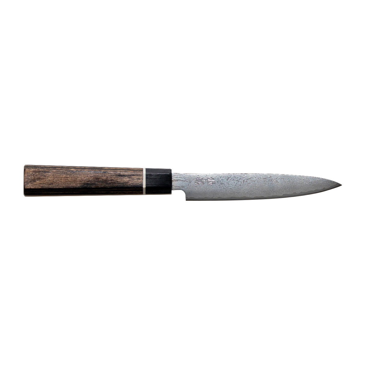 Suncraft Senzo Black Universalmesser 12 cm - Damaststahl - Griff Pakkaholz