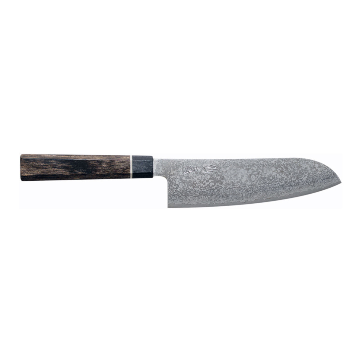 Suncraft Senzo Black Santoku 16,7 cm - Damaststahl - Griff Pakkaholz