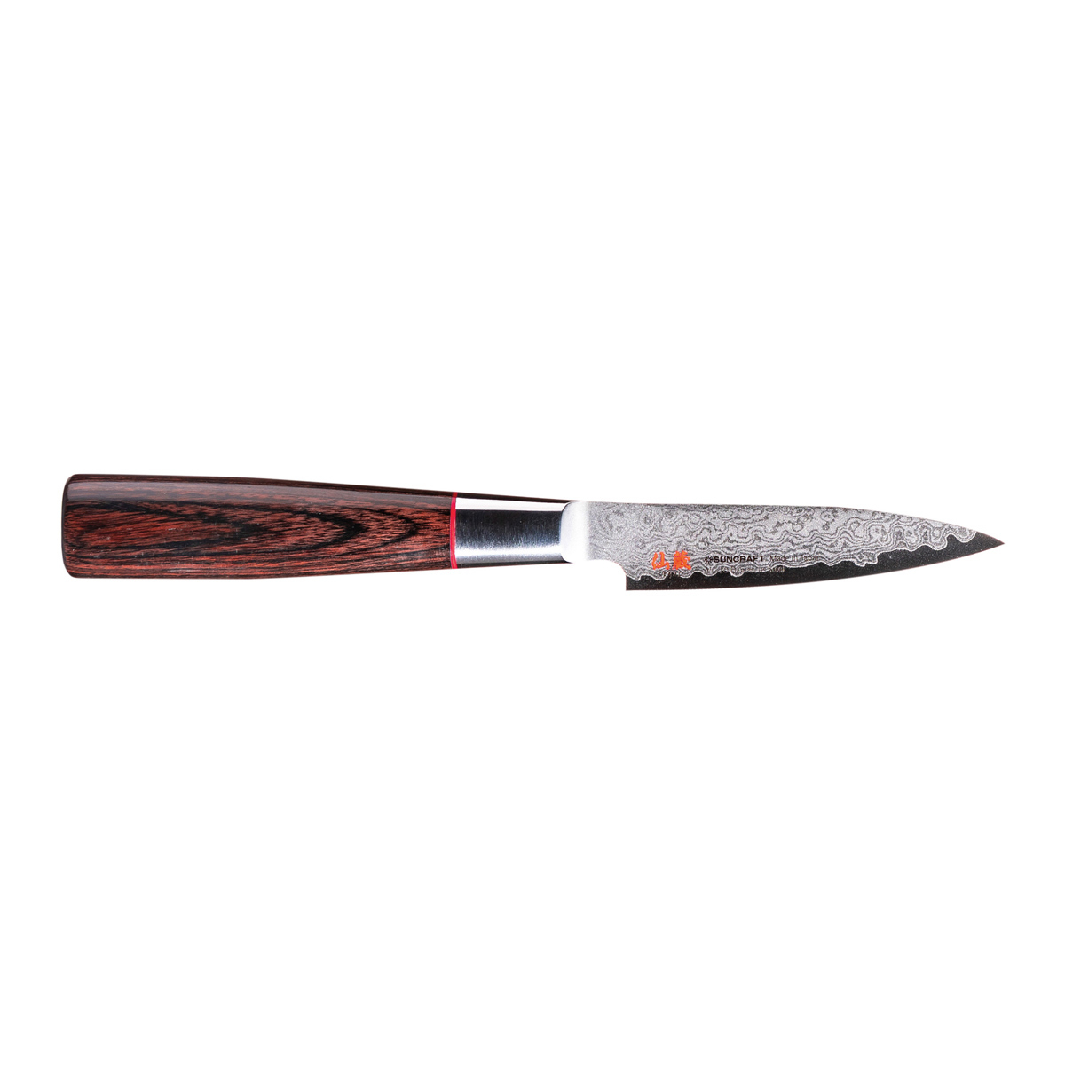 Suncraft Senzo Classic Officemesser 8 cm - Damaststahl - Griff Pakkaholz