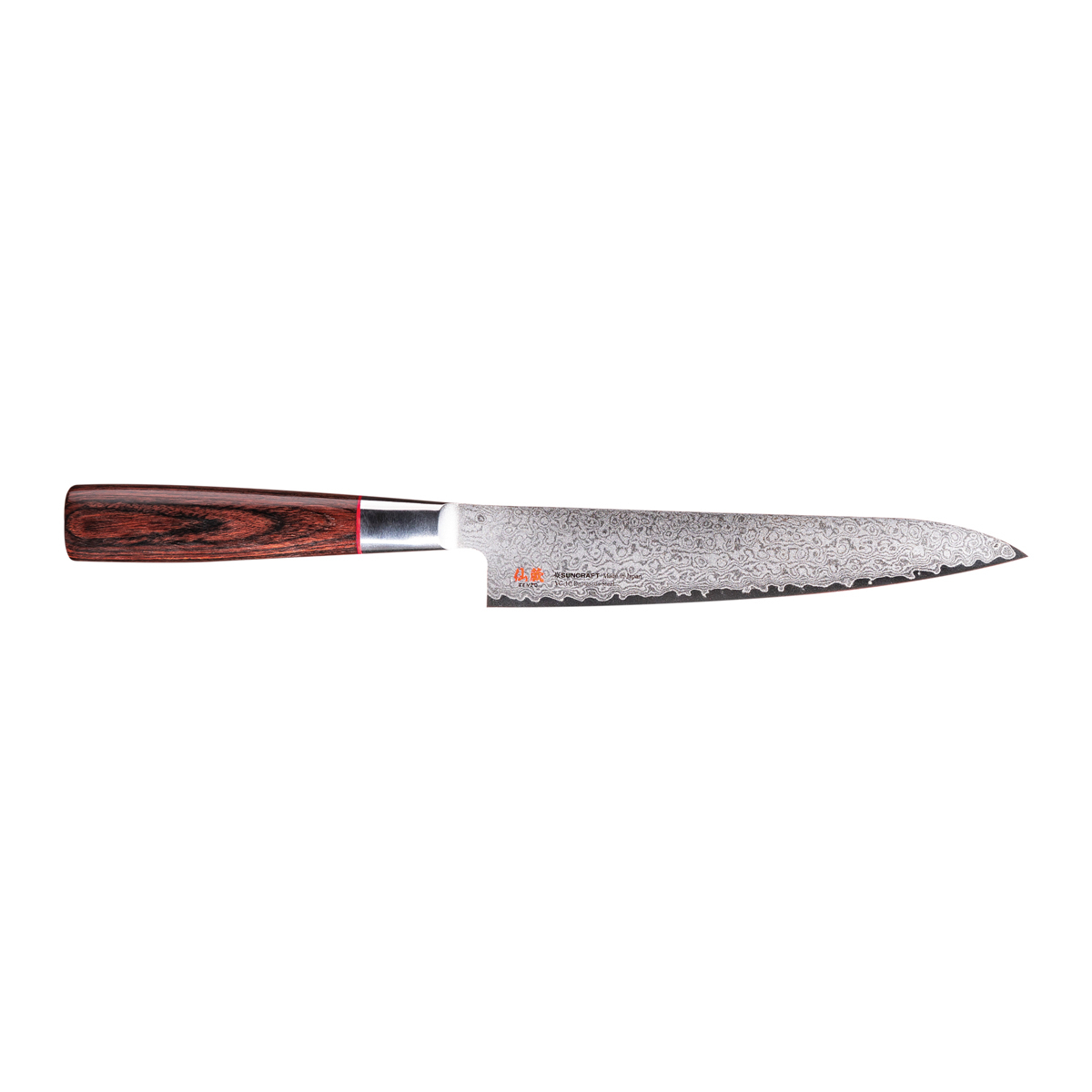 Suncraft Senzo Classic Universalmesser 12 cm - Damaststahl - Griff Pakkaholz