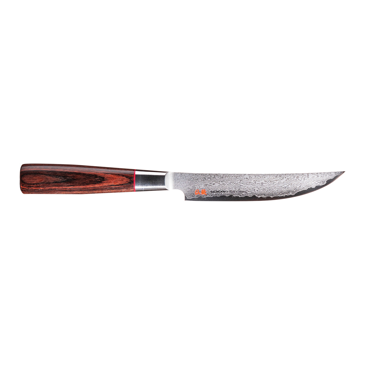 Suncraft Senzo Classic Steakmesser 12 cm - Damaststahl - Griff Pakkaholz