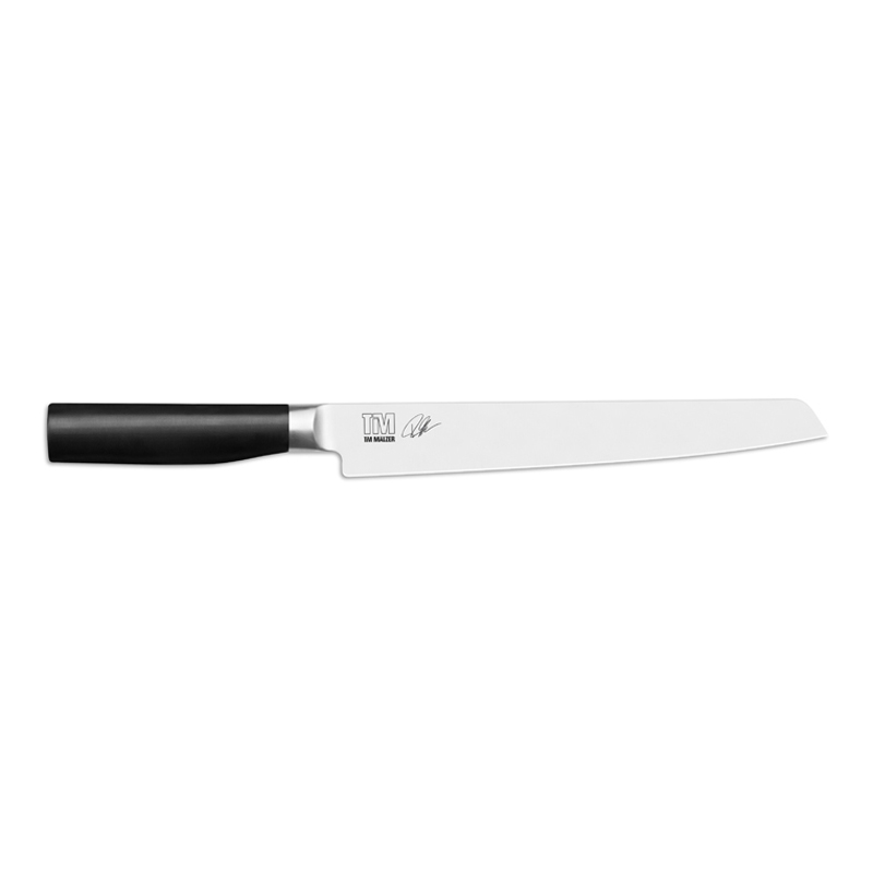 KAI Tim Mälzer Kamagata japanisches Schinkenmesser 23,0 cm Klingenlänge - rostfreier 4116 Edelstahl geschmiedet - 56 (±1) HRC - polierter POM Griff - Fleischmesser - Made in Japan