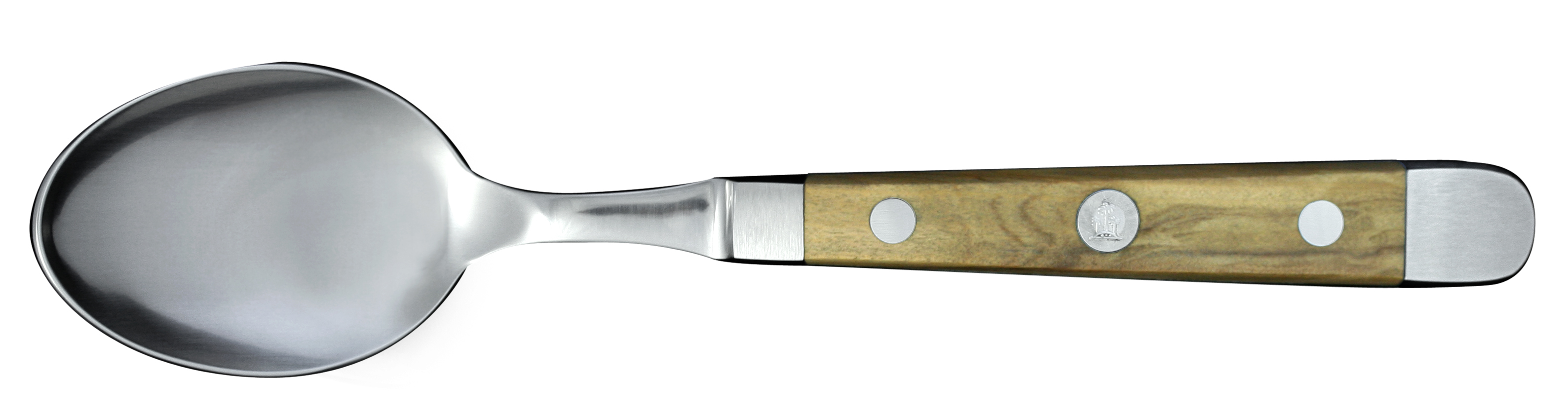 Güde Alpha Olive Tafellöffel 9 cm - CVM-Messerstahl mit Griffschalen aus Olivenholz
