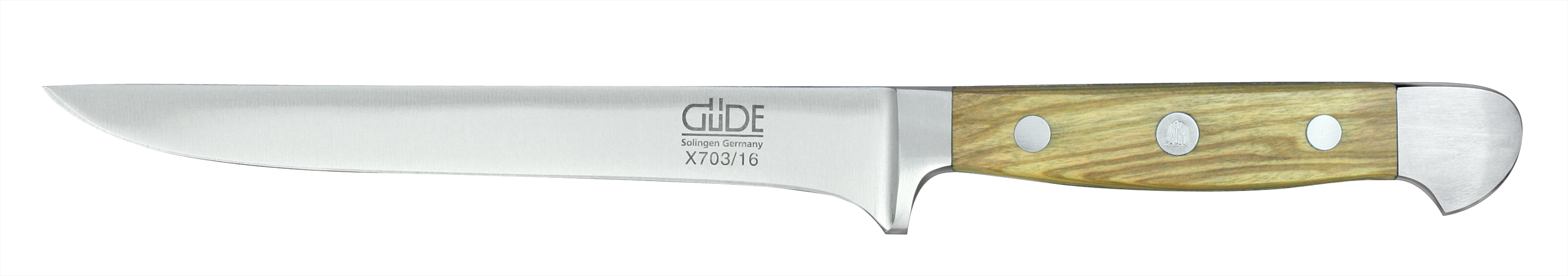 Güde Alpha Olive Ausbeinmesser 16 cm / CVM-Messerstahl mit Griffschalen aus Olivenholz
