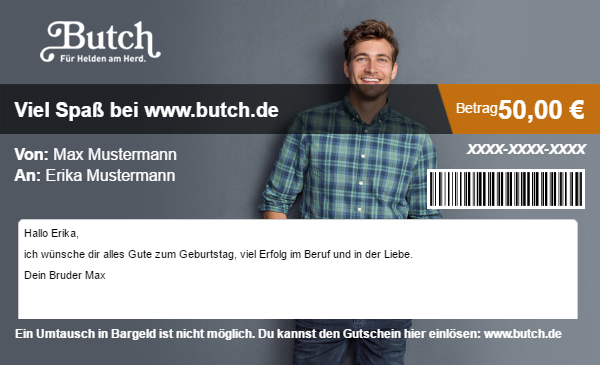 Butch Gutschein 600x365 Pixel