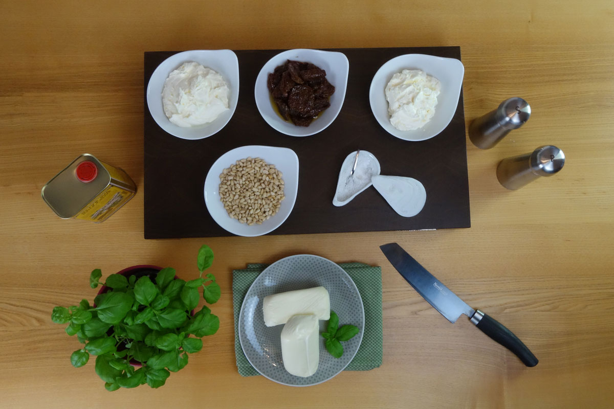 Ingredients for the Mozzarella Tower